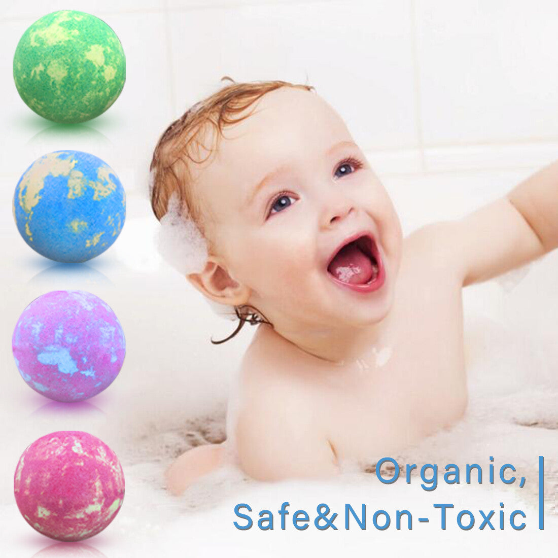 Vegan Organic Bath Bombs and Scented Candles Gift Set Perfect for Bubble & Spa