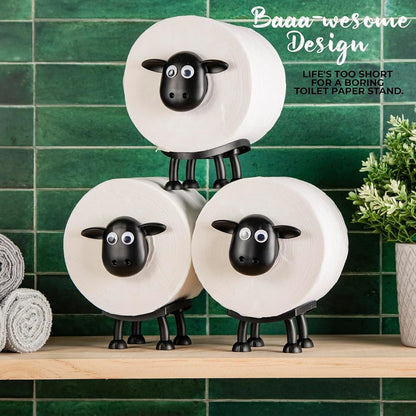 3Pcs FUNNY SHEEP TOILET PAPER HOLDER QUIRKY BATHROOM DECOR LOO ROLL STORAGE UK