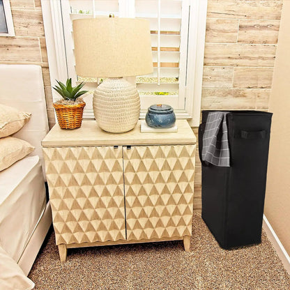 Laundry Basket, Dirty Clothes Basket with Handles, Foldable Laundry Basket for Clothes, Tall Laundry Basket for Laundry Room