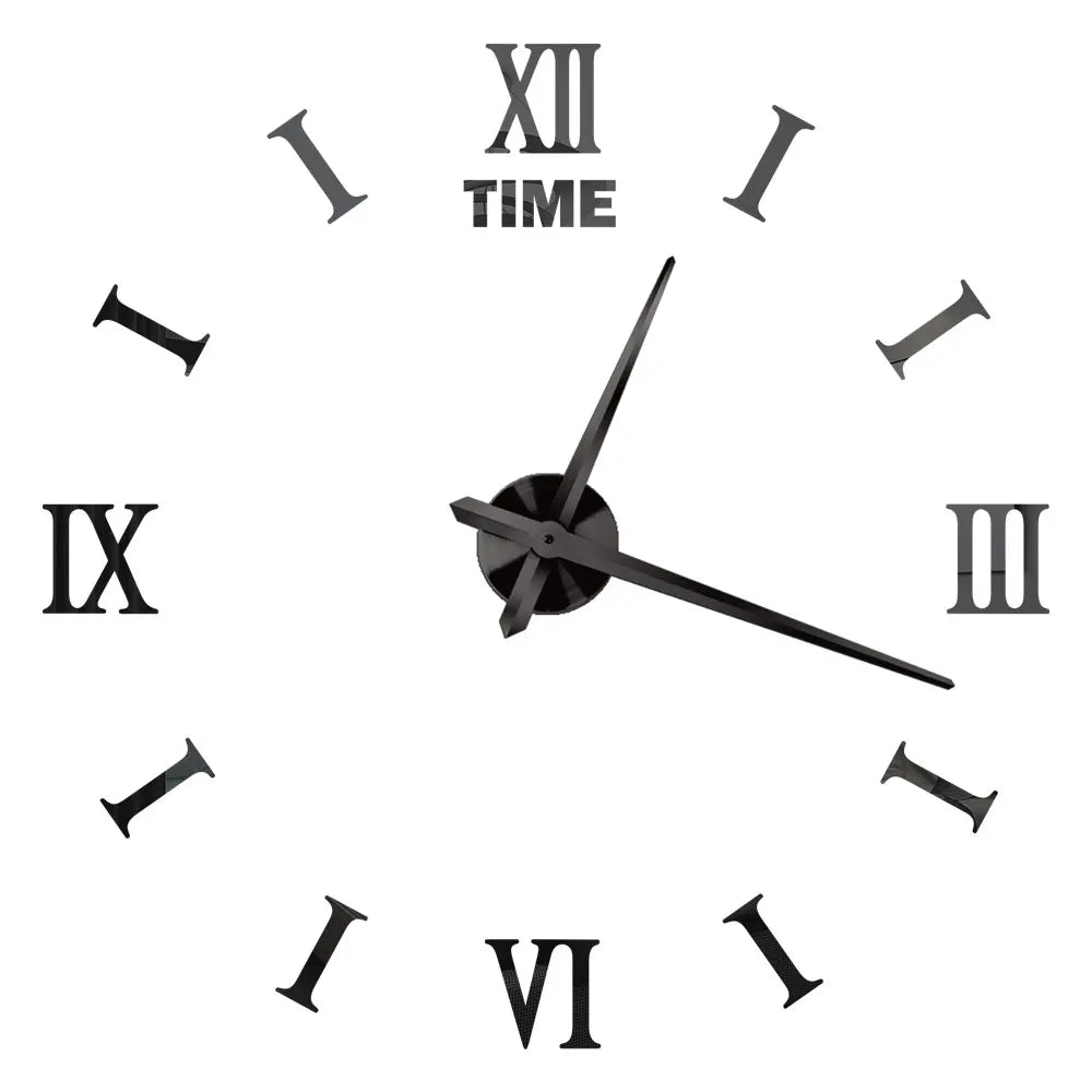 2D/3D Large Roman Numeral Acrylic Mirror Wall Quartz Clocks - Watch Home Decoration 