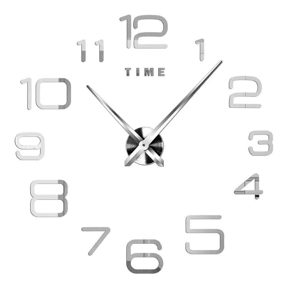 2D/3D Large Roman Numeral Acrylic Mirror Wall Quartz Clocks - Watch Home Decoration 