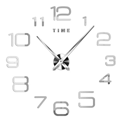 2D/3D Large Roman Numeral Acrylic Mirror Wall Quartz Clocks - Watch Home Decoration 