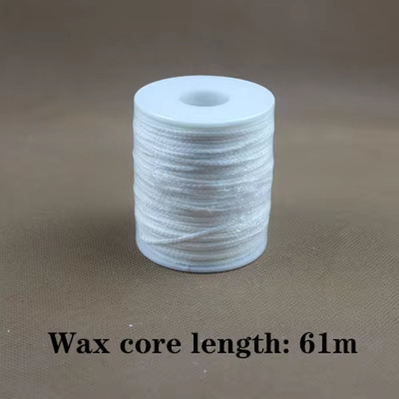 Smokeless Candle Wicks Pre-Waxed Cotton Core Wicks with Metal Sustainer Tabs DIY Handmade Candle Making Tools 