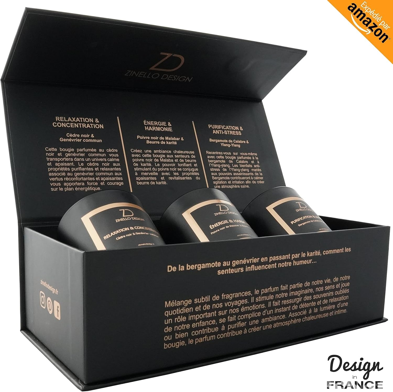 Aromatherapy Scented Candles for Women Gift Set of 3 Scented Candles Home Fragrance Candles Natural Soy Wax Ideal for Gift