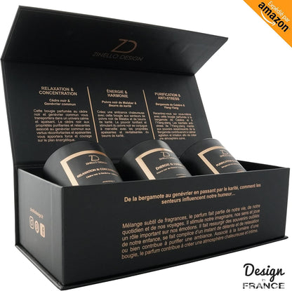 Aromatherapy Scented Candles for Women Gift Set of 3 Scented Candles Home Fragrance Candles Natural Soy Wax Ideal for Gift