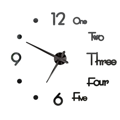 2D/3D Large Roman Numeral Acrylic Mirror Wall Quartz Clocks - Watch Home Decoration 