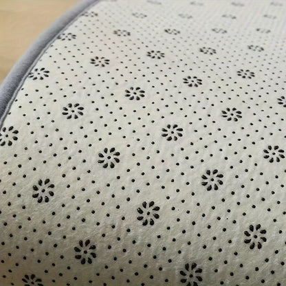 Thickened Special-Shaped Bathroom Absorbent Floor Mat Flannel Toilet Mat Shower Room Non-Slip and Dirt-Resistant Foot Mat