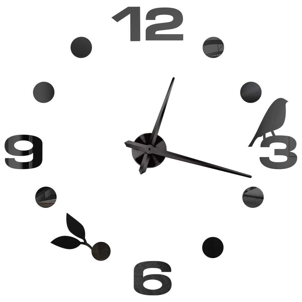 2D/3D Large Roman Numeral Acrylic Mirror Wall Quartz Clocks - Watch Home Decoration 