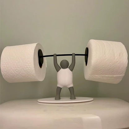 Funny Weightlifter Toilet Rolling Paper Holder 3D Printed Bathroom Roll Dispenser Toilet Paper Organizer Fun Bathroom Accessorie