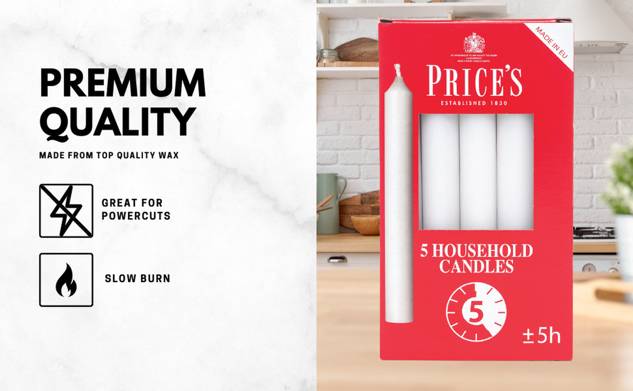 Prices 5 Candles up to 5 Hrs Burning Time 2Cm Diameter Household Candle Dinner