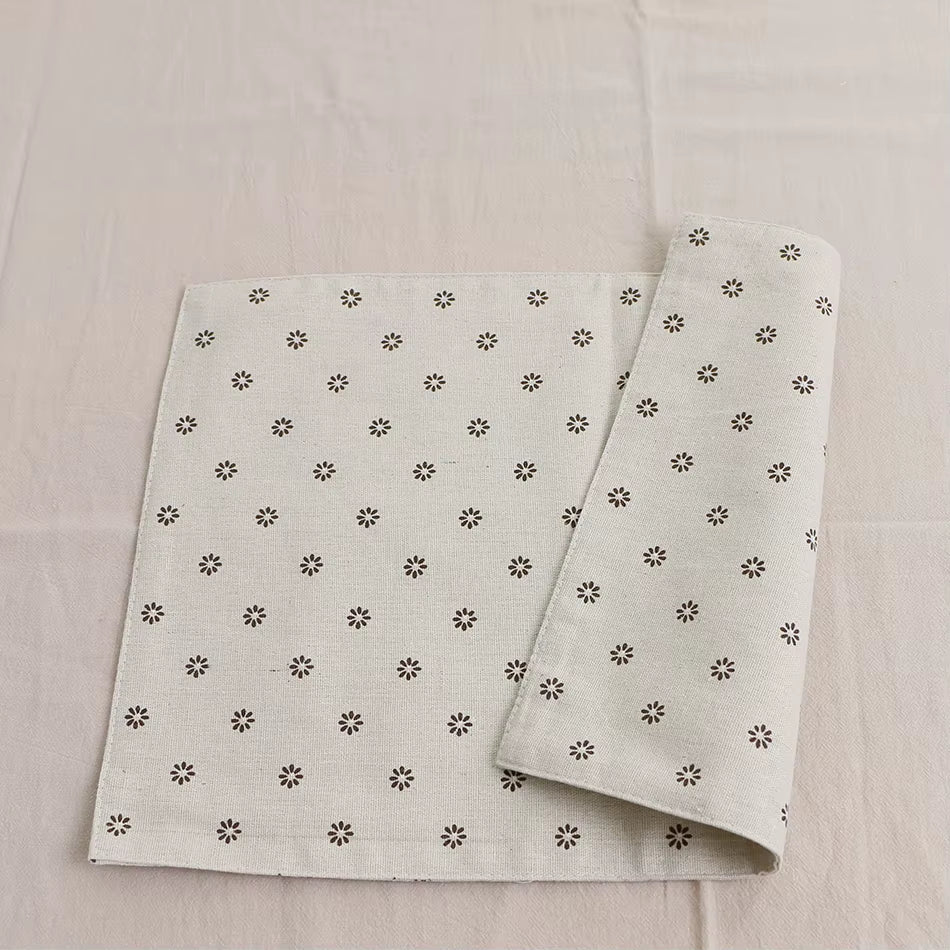 30X45Cm Cotton Linen Double-Layer Japanese Style Placemat,Food Photo Background Cloth ,Kitchen Table Cloth Napkins