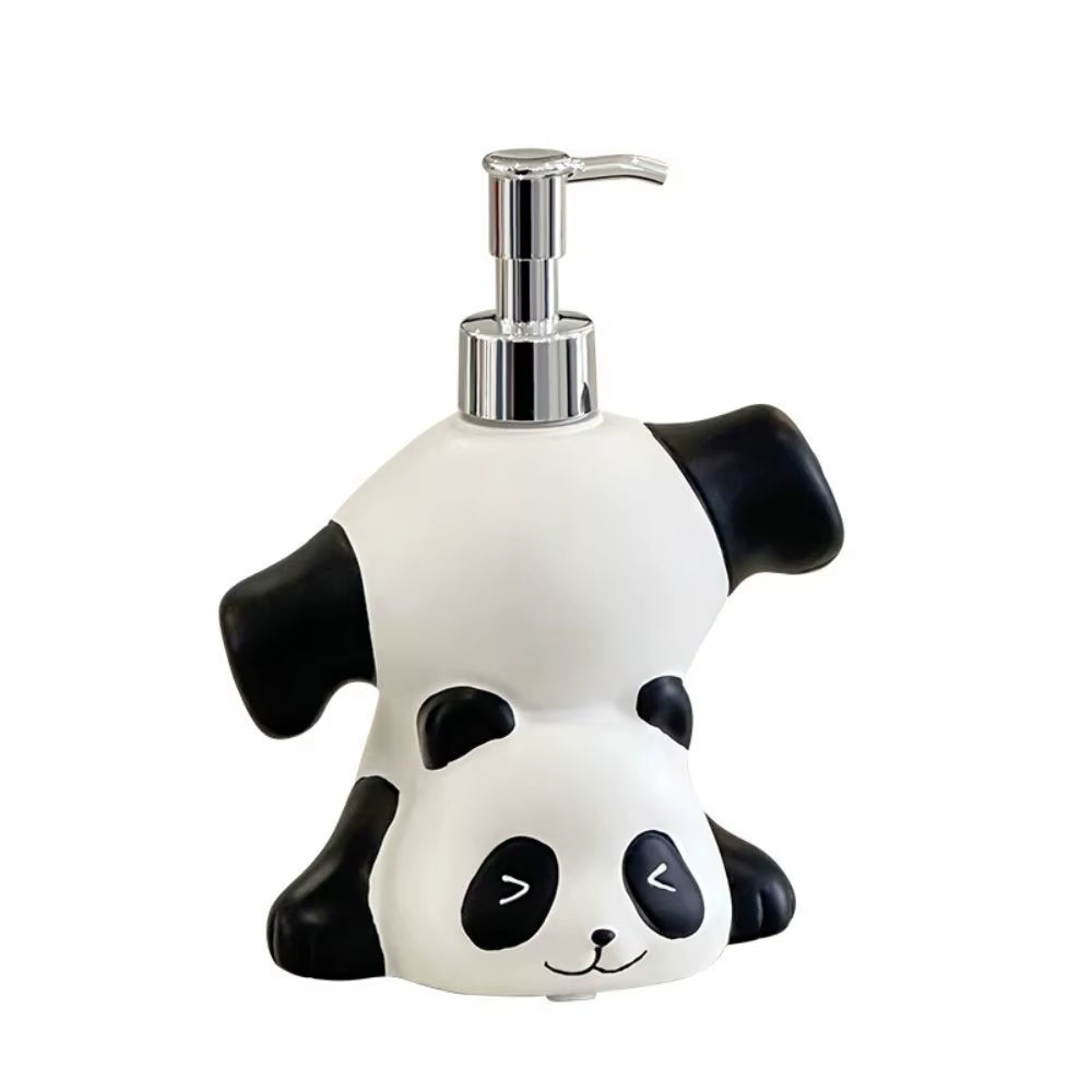 Cute Panda Soap Dispenser Press Bottle Container Cartoon Hand Sanitizer Bottle Animal Decorative Shampoo Soap Dispenser