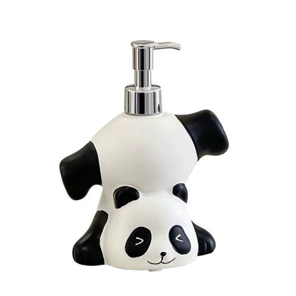 Cute Panda Soap Dispenser Press Bottle Container Cartoon Hand Sanitizer Bottle Animal Decorative Shampoo Soap Dispenser