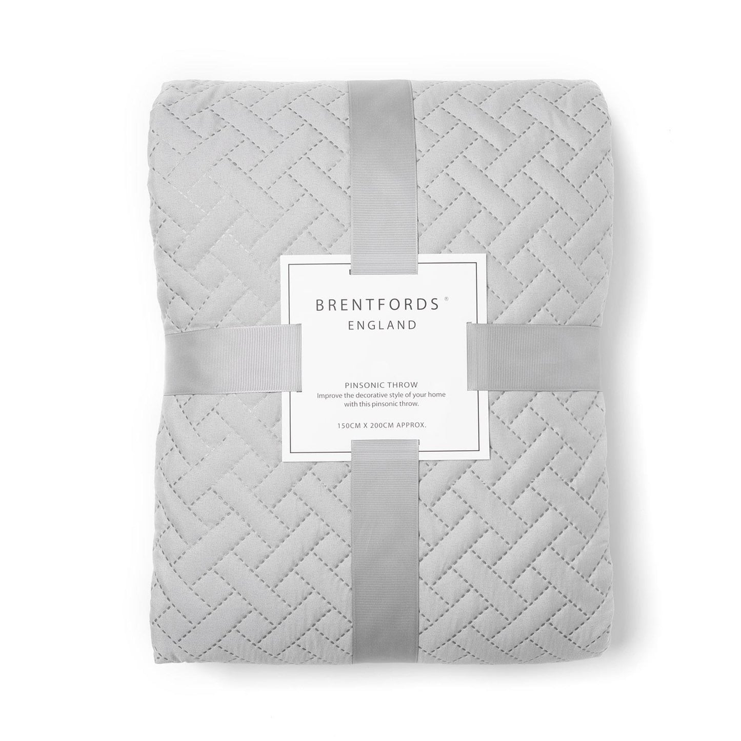 Brentfords Geo Quilted Bedspread Blanket Pinsonic Throw Large Sofa Comforter