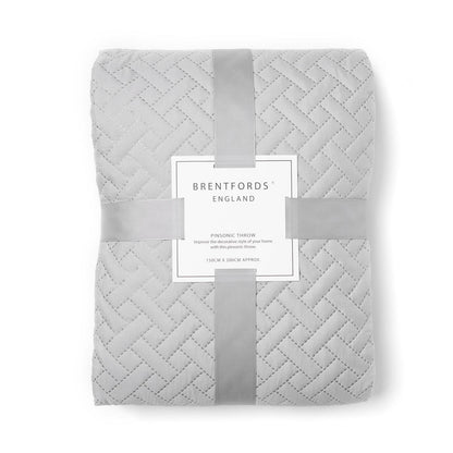 Brentfords Geo Quilted Bedspread Blanket Pinsonic Throw Large Sofa Comforter