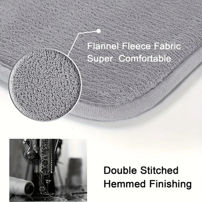 Thickened Special-Shaped Bathroom Absorbent Floor Mat Flannel Toilet Mat Shower Room Non-Slip and Dirt-Resistant Foot Mat