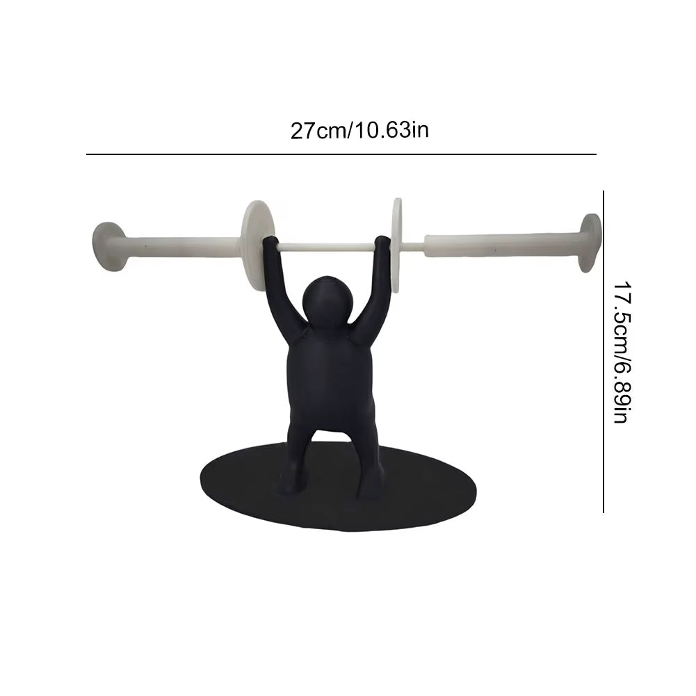 Funny Weightlifter Toilet Rolling Paper Holder 3D Printed Bathroom Roll Dispenser Toilet Paper Organizer Fun Bathroom Accessorie