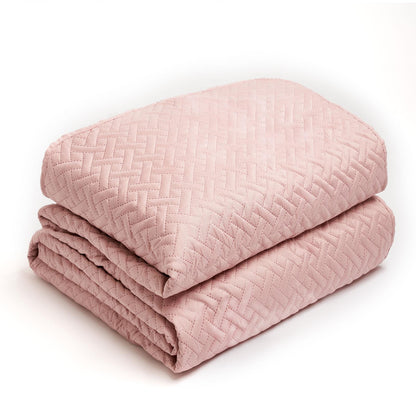 Brentfords Geo Quilted Bedspread Blanket Pinsonic Throw Large Sofa Comforter