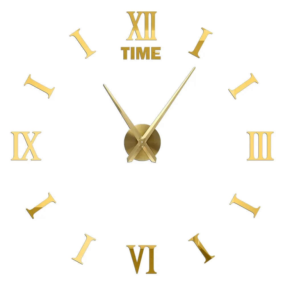 2D/3D Large Roman Numeral Acrylic Mirror Wall Quartz Clocks - Watch Home Decoration 