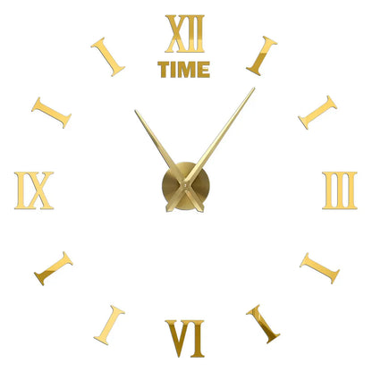 2D/3D Large Roman Numeral Acrylic Mirror Wall Quartz Clocks - Watch Home Decoration 