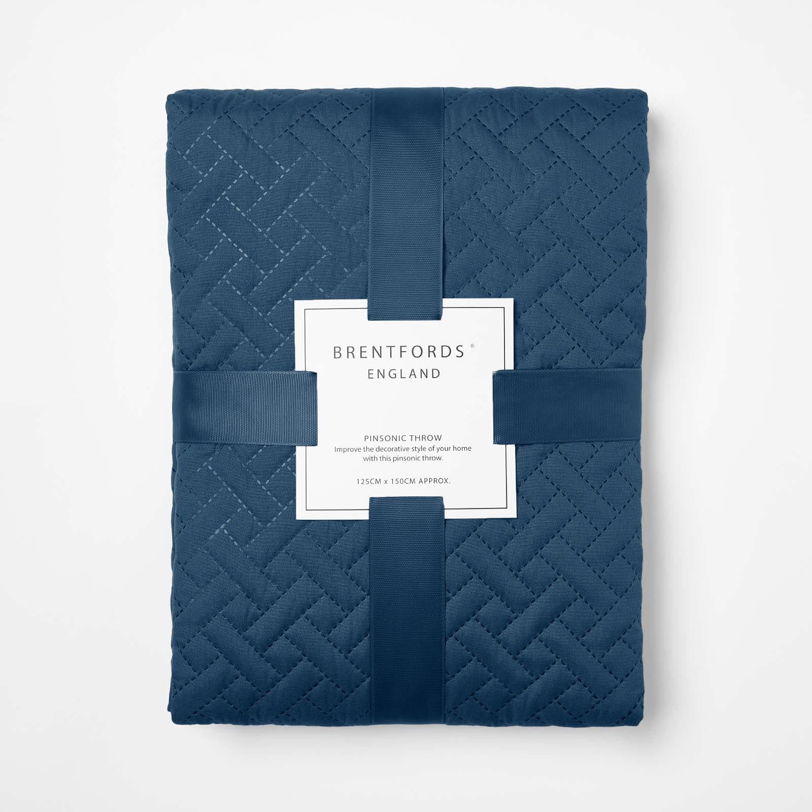 Brentfords Geo Quilted Bedspread Blanket Pinsonic Throw Large Sofa Comforter