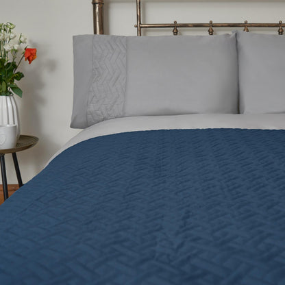 Brentfords Geo Quilted Bedspread Blanket Pinsonic Throw Large Sofa Comforter