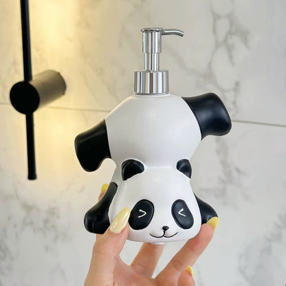 Cute Panda Soap Dispenser Press Bottle Container Cartoon Hand Sanitizer Bottle Animal Decorative Shampoo Soap Dispenser