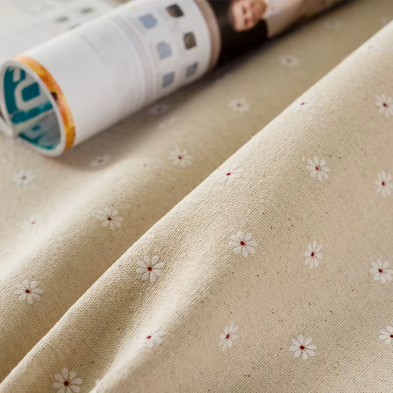 Flower Pattern Tablecloth Linen Cotton Table Cloth with Lace Dining Table Cover Ritual Rectangular Waterproof Tablecloth
