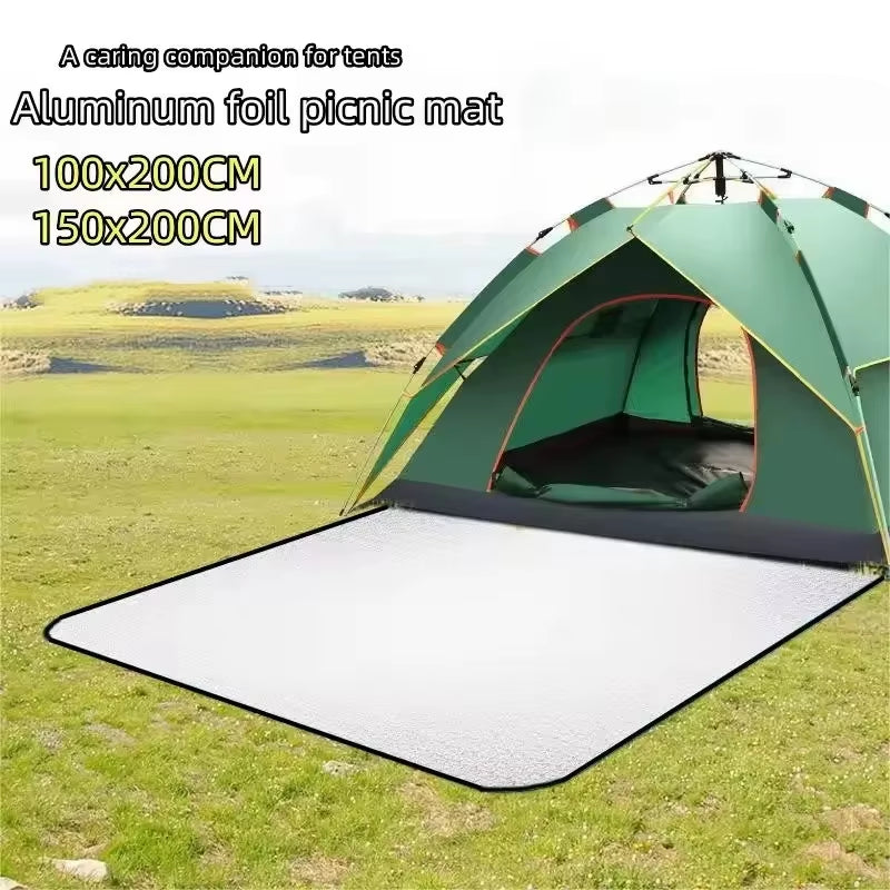 Waterproof Mat Double-Sided Aluminum Film Moisture-Proof Mat Portable Picnic Mat Outdoor Tent Camping Beach Moisture-Proof Mat