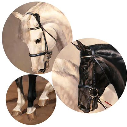Black and White Horse Wall Art Canvas Prints Modern Animal Canvas Art Paintings on the Wall Canvas Pictures Posters Wall Decor