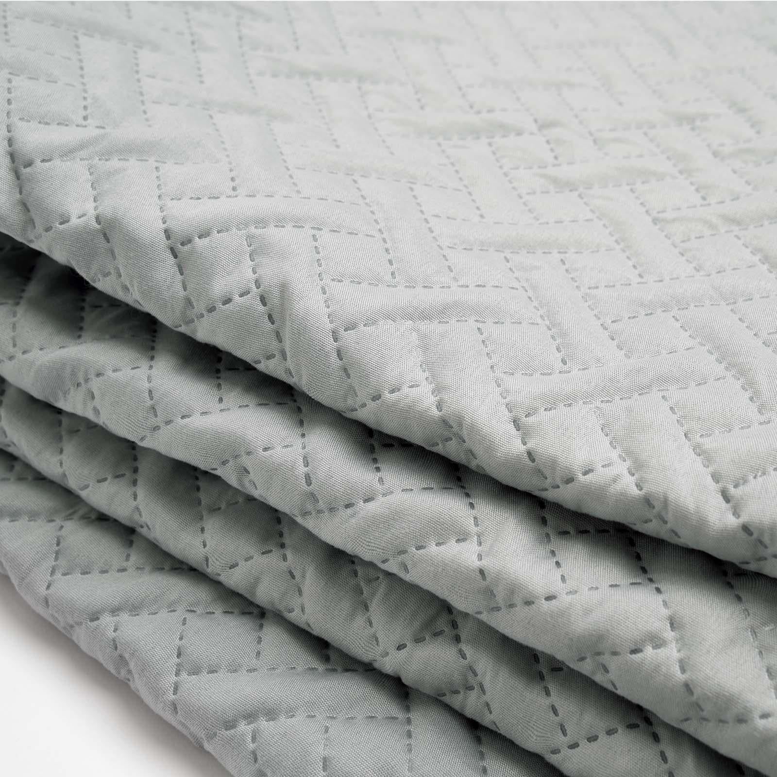 Brentfords Geo Quilted Bedspread Blanket Pinsonic Throw Large Sofa Comforter