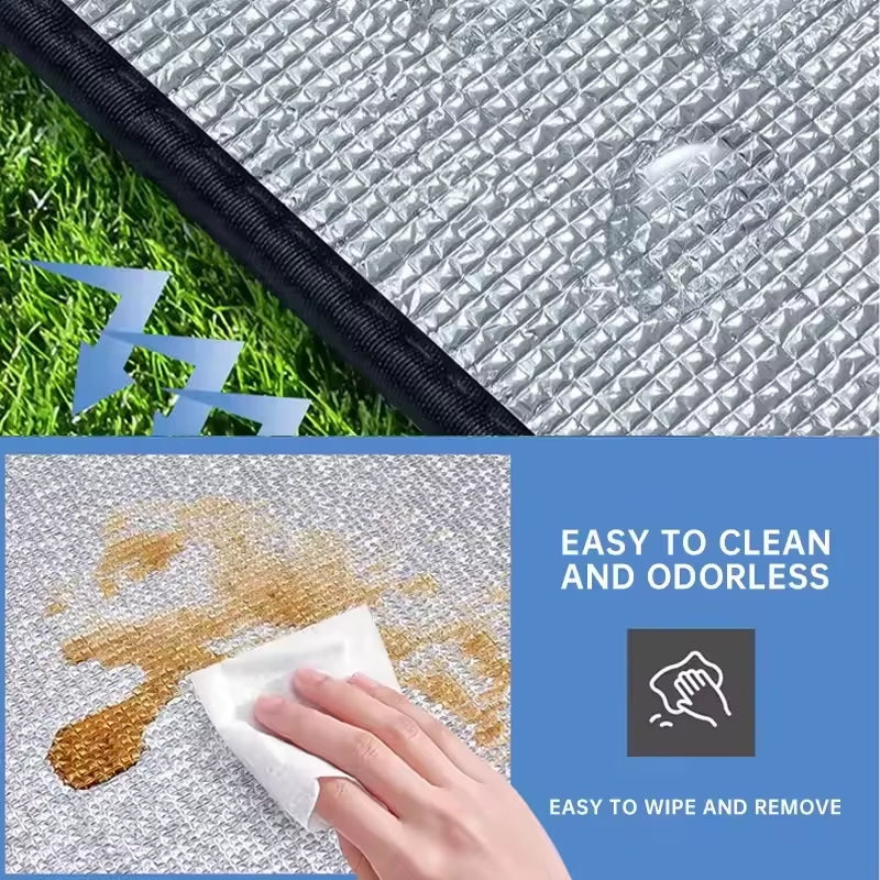 Waterproof Mat Double-Sided Aluminum Film Moisture-Proof Mat Portable Picnic Mat Outdoor Tent Camping Beach Moisture-Proof Mat