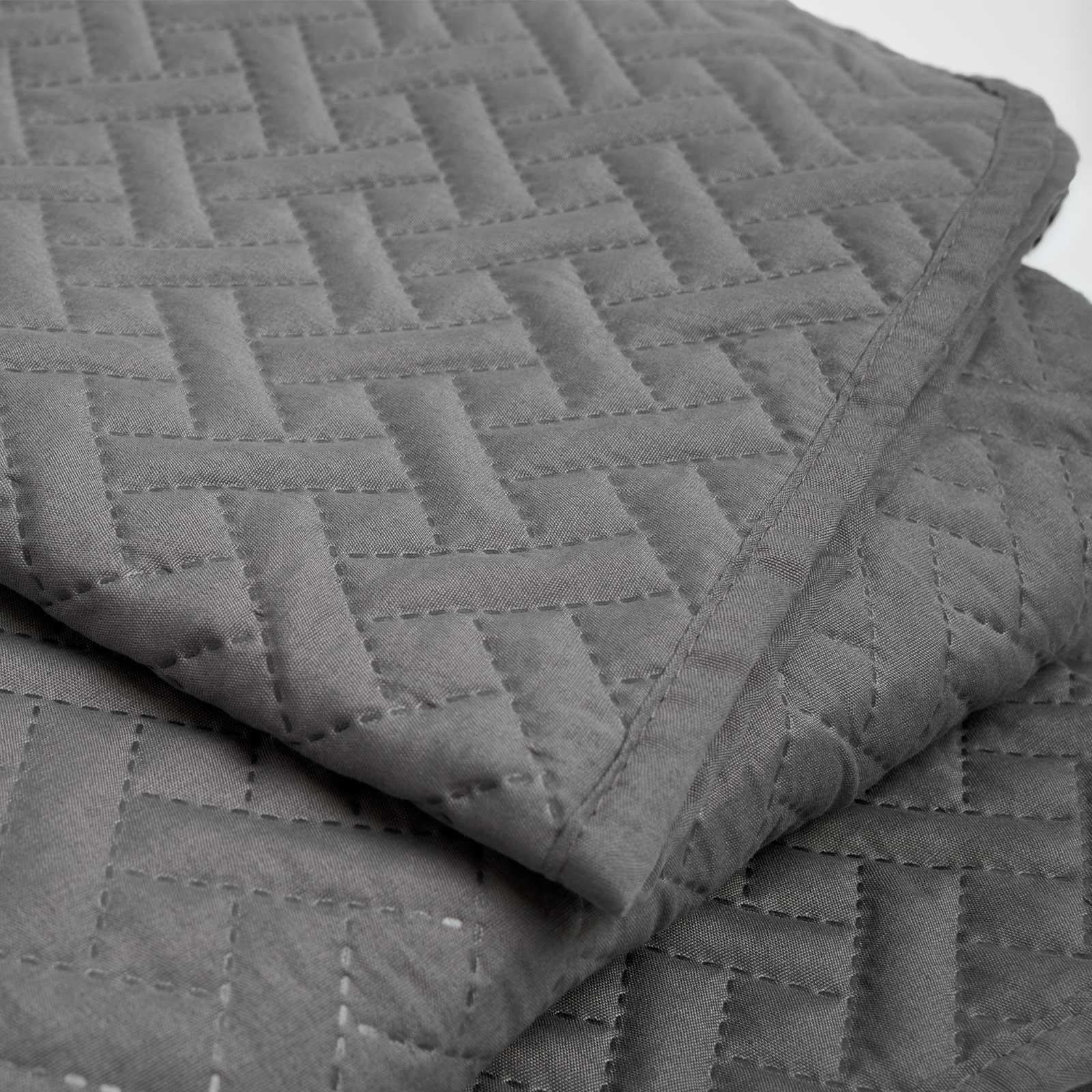 Brentfords Geo Quilted Bedspread Blanket Pinsonic Throw Large Sofa Comforter