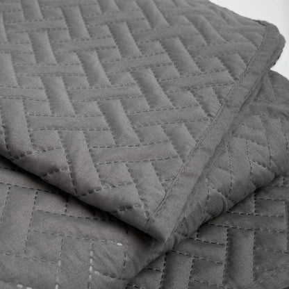 Brentfords Geo Quilted Bedspread Blanket Pinsonic Throw Large Sofa Comforter