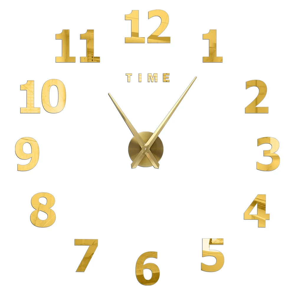 2D/3D Large Roman Numeral Acrylic Mirror Wall Quartz Clocks - Watch Home Decoration 