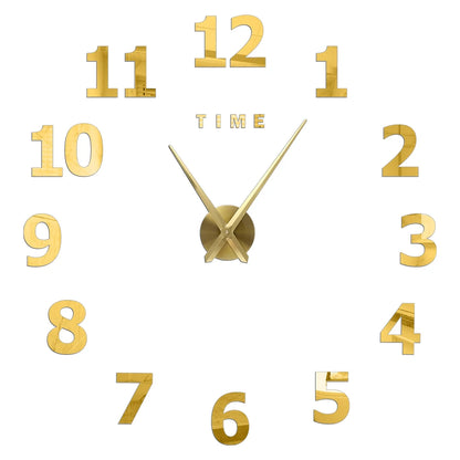 2D/3D Large Roman Numeral Acrylic Mirror Wall Quartz Clocks - Watch Home Decoration 