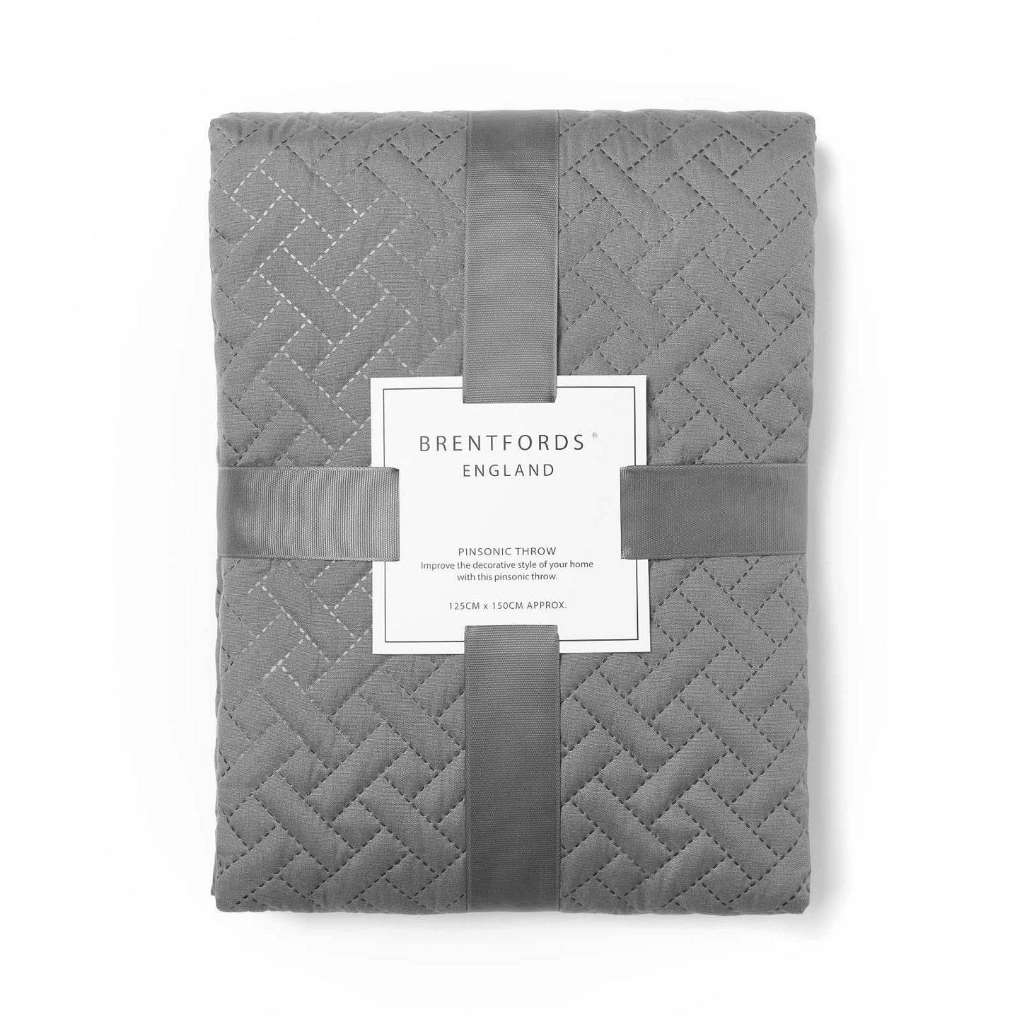Brentfords Geo Quilted Bedspread Blanket Pinsonic Throw Large Sofa Comforter
