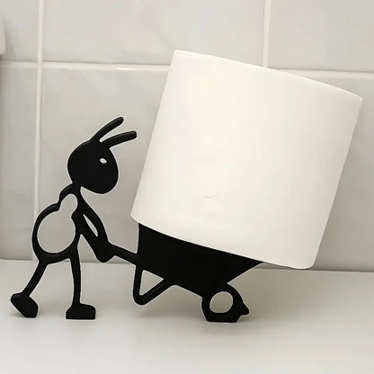 1Pc Cute Funny Black Ant Shape Toilet Paper Holder Bath