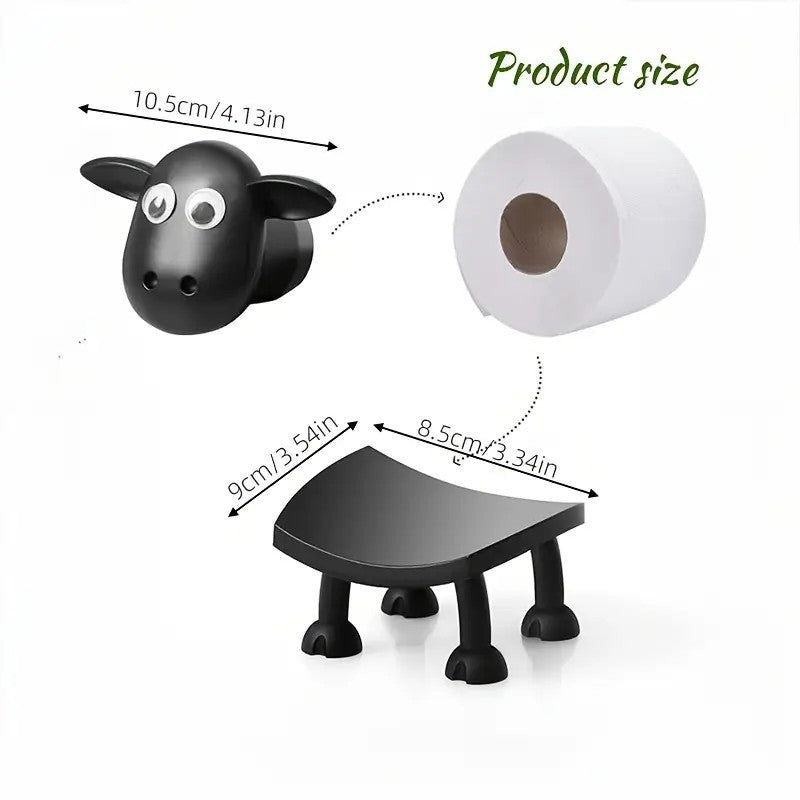 3Pcs FUNNY SHEEP TOILET PAPER HOLDER QUIRKY BATHROOM DECOR LOO ROLL STORAGE UK