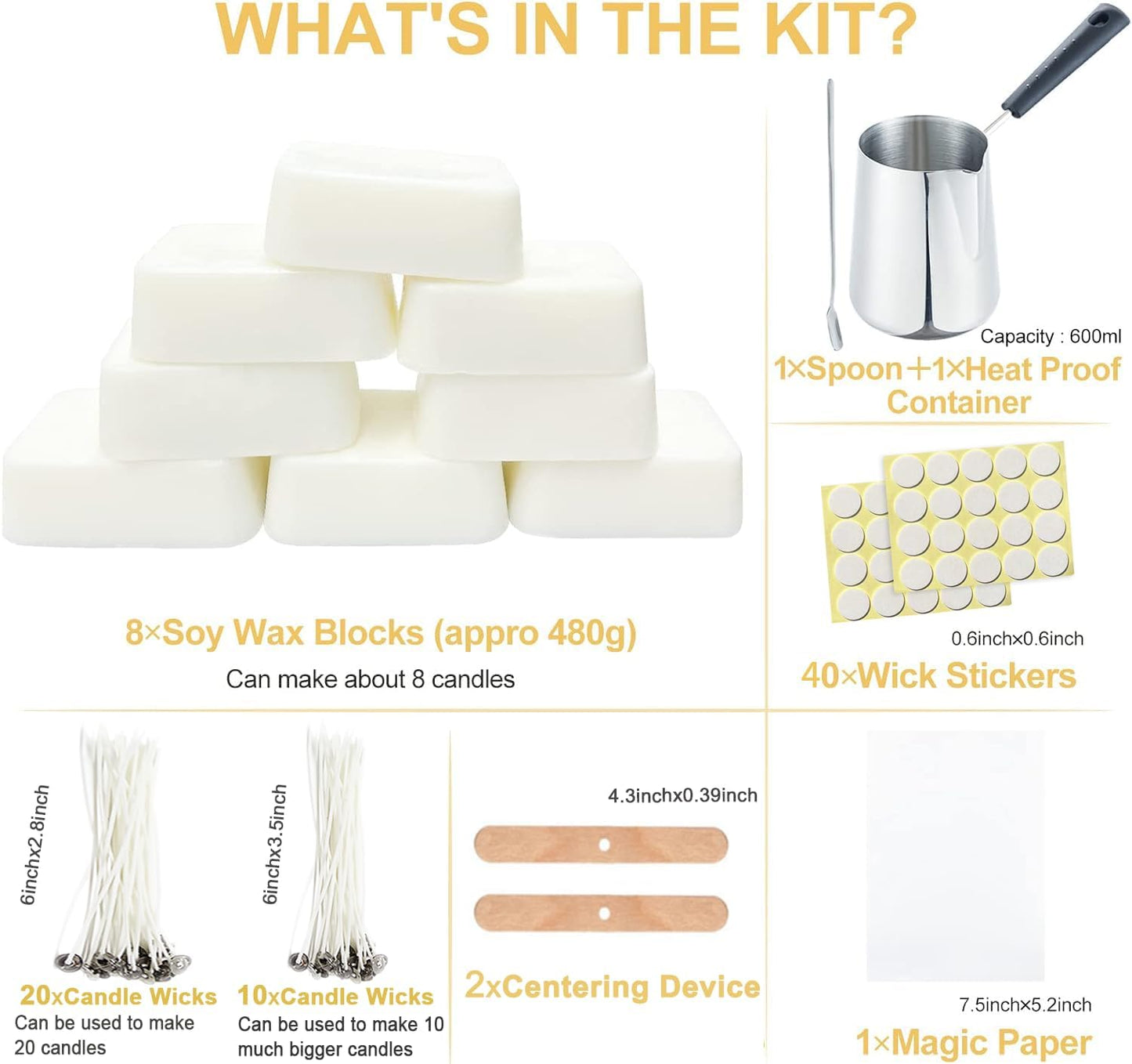 Ultimate DIY Soy Wax Candle Making Kit - Complete Starter Set