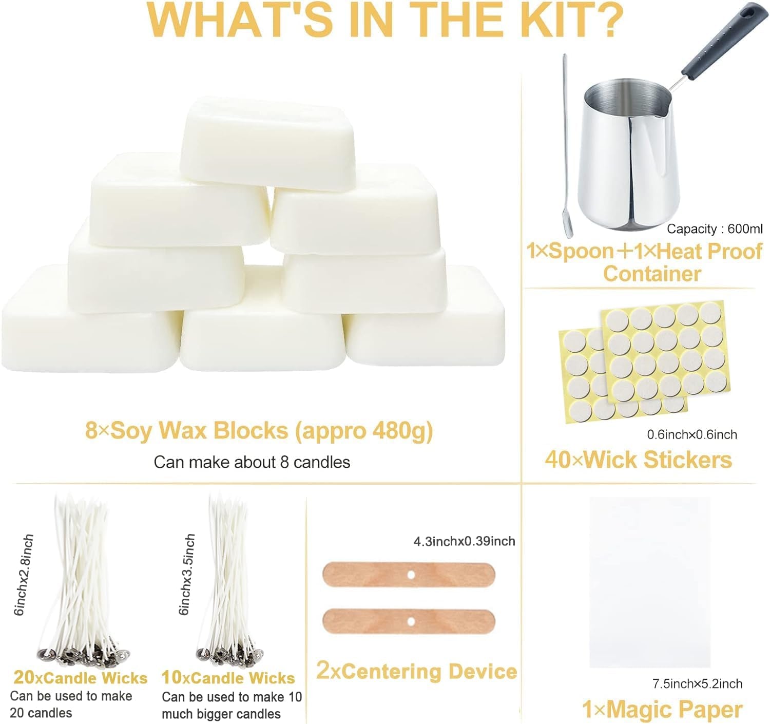 Ultimate DIY Soy Wax Candle Making Kit - Complete Starter Set