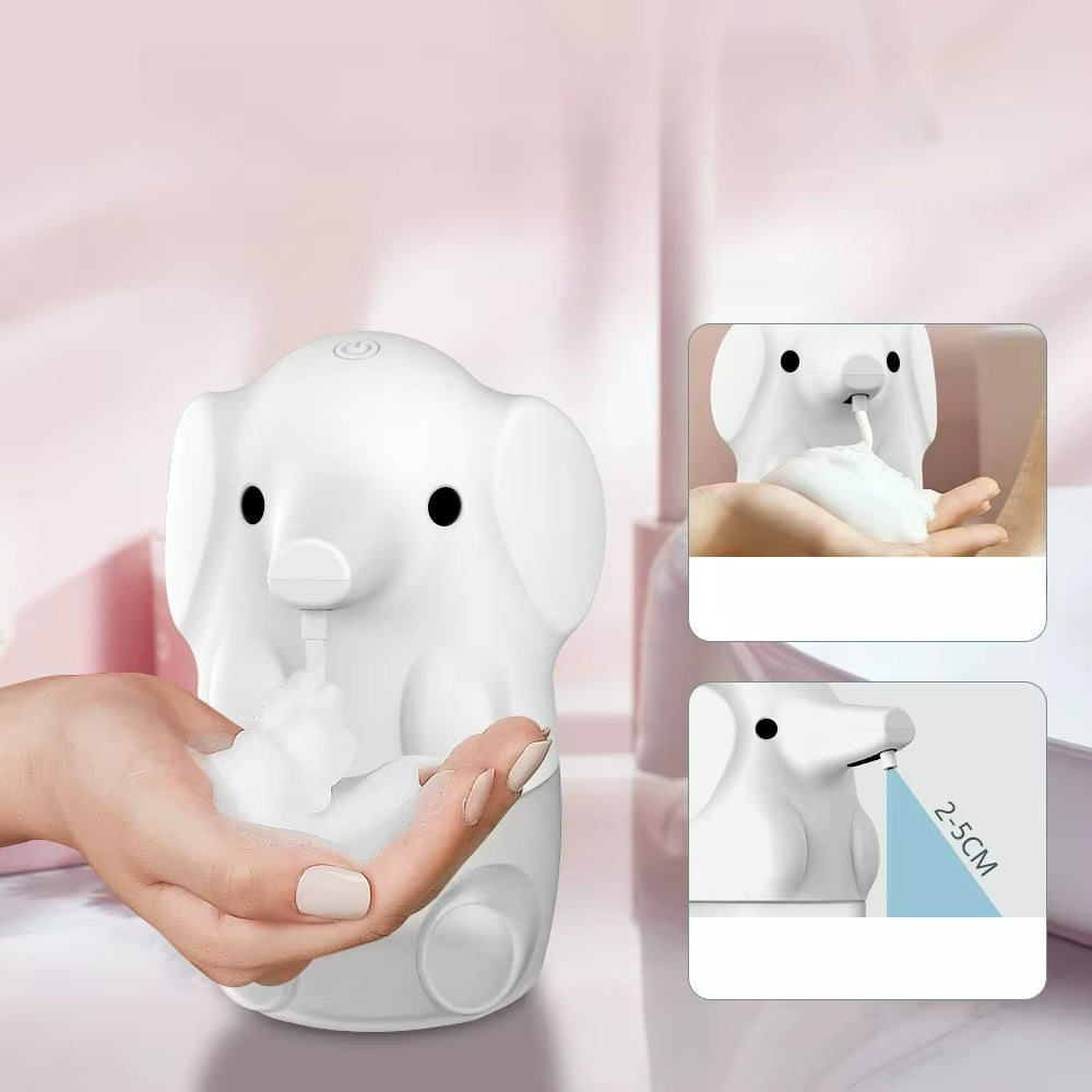 Automatic Foaming Cute Elephant Soap Dispenser Touchless Hand Soap Dispenser Rechargeable Dish Soap Dispenser for Bath