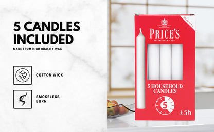 Prices 5 Candles up to 5 Hrs Burning Time 2Cm Diameter Household Candle Dinner