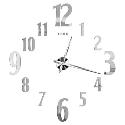 2D/3D Large Roman Numeral Acrylic Mirror Wall Quartz Clocks - Watch Home Decoration 