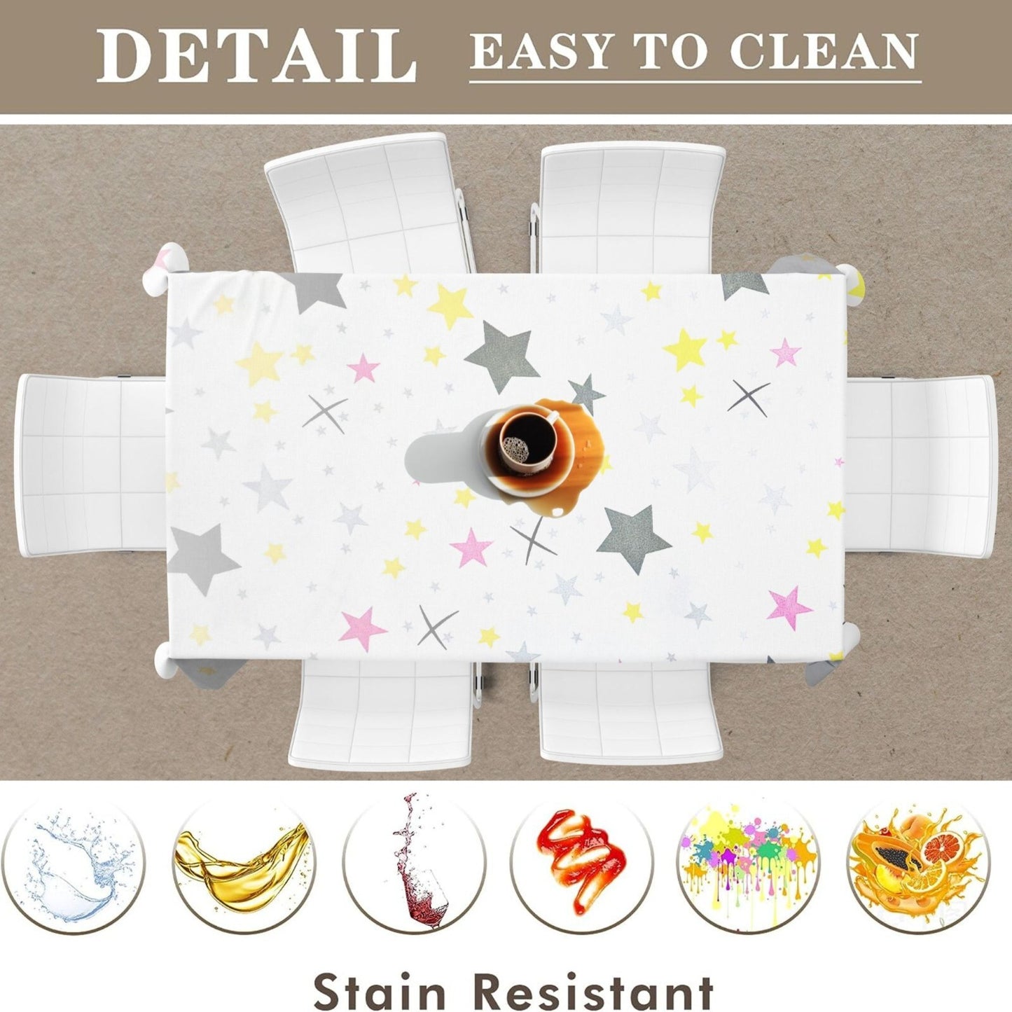 Waterproof Table Cover Sheet Wipe Clean Plastic Cloth Heavy Duty Protector 110Cm