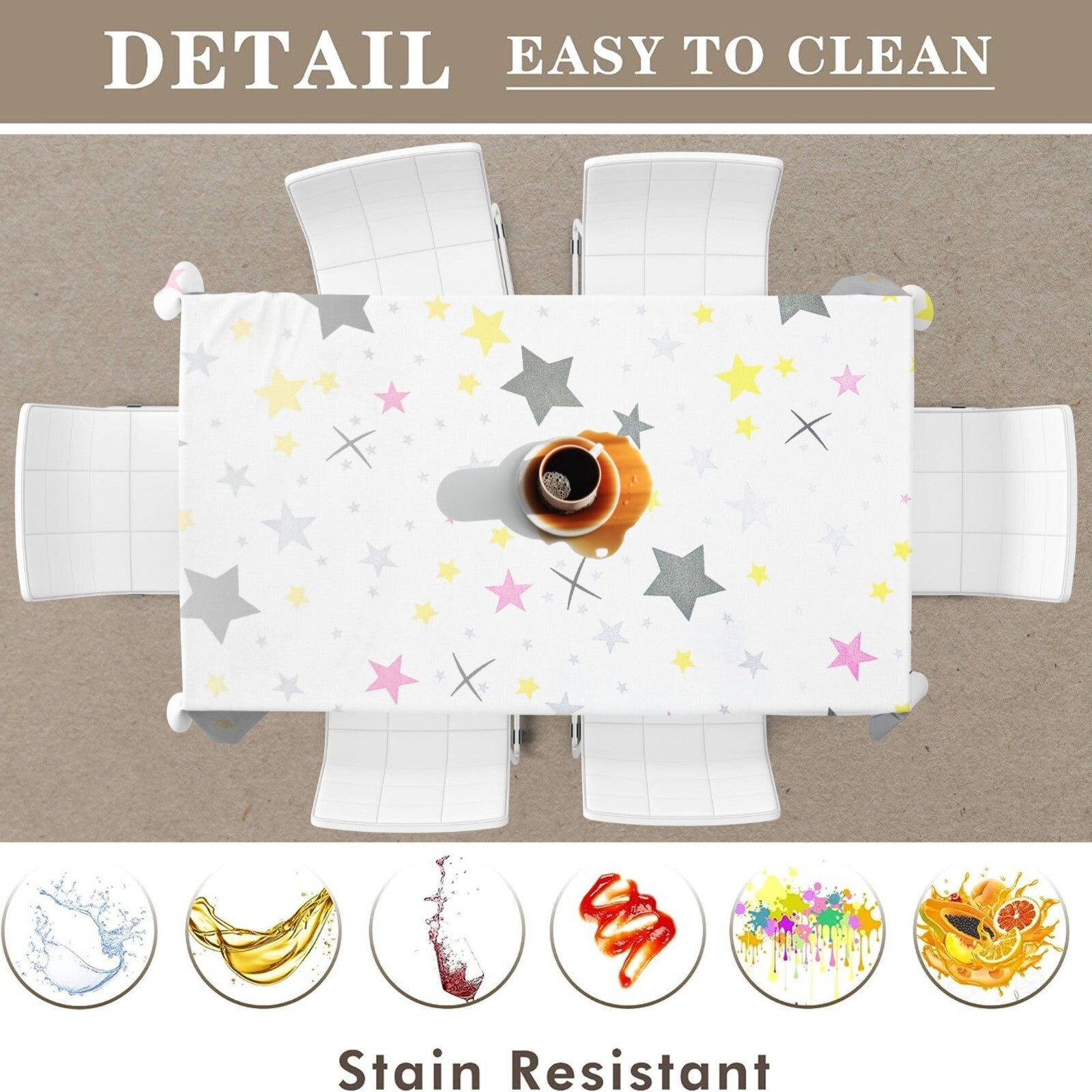 Waterproof Table Cover Sheet Wipe Clean Plastic Cloth Heavy Duty Protector 110Cm
