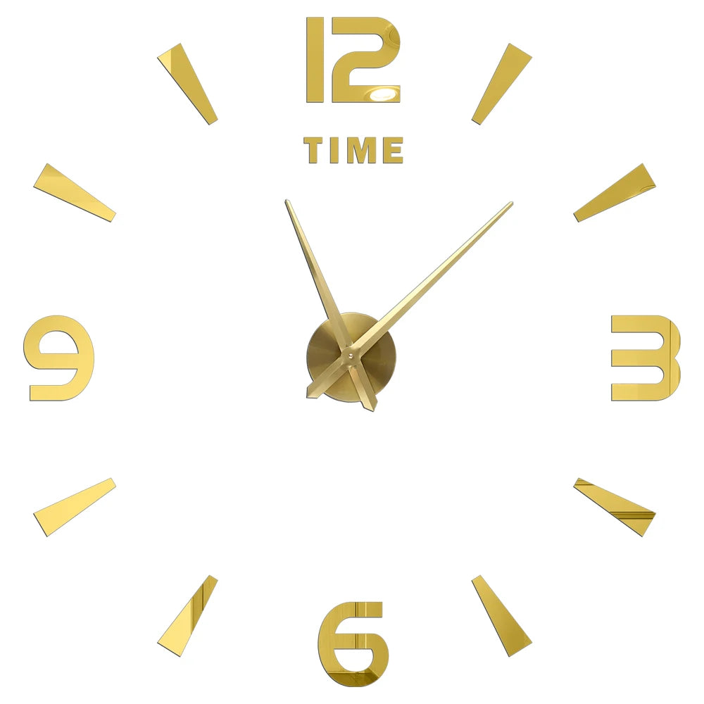 2D/3D Large Roman Numeral Acrylic Mirror Wall Quartz Clocks - Watch Home Decoration 