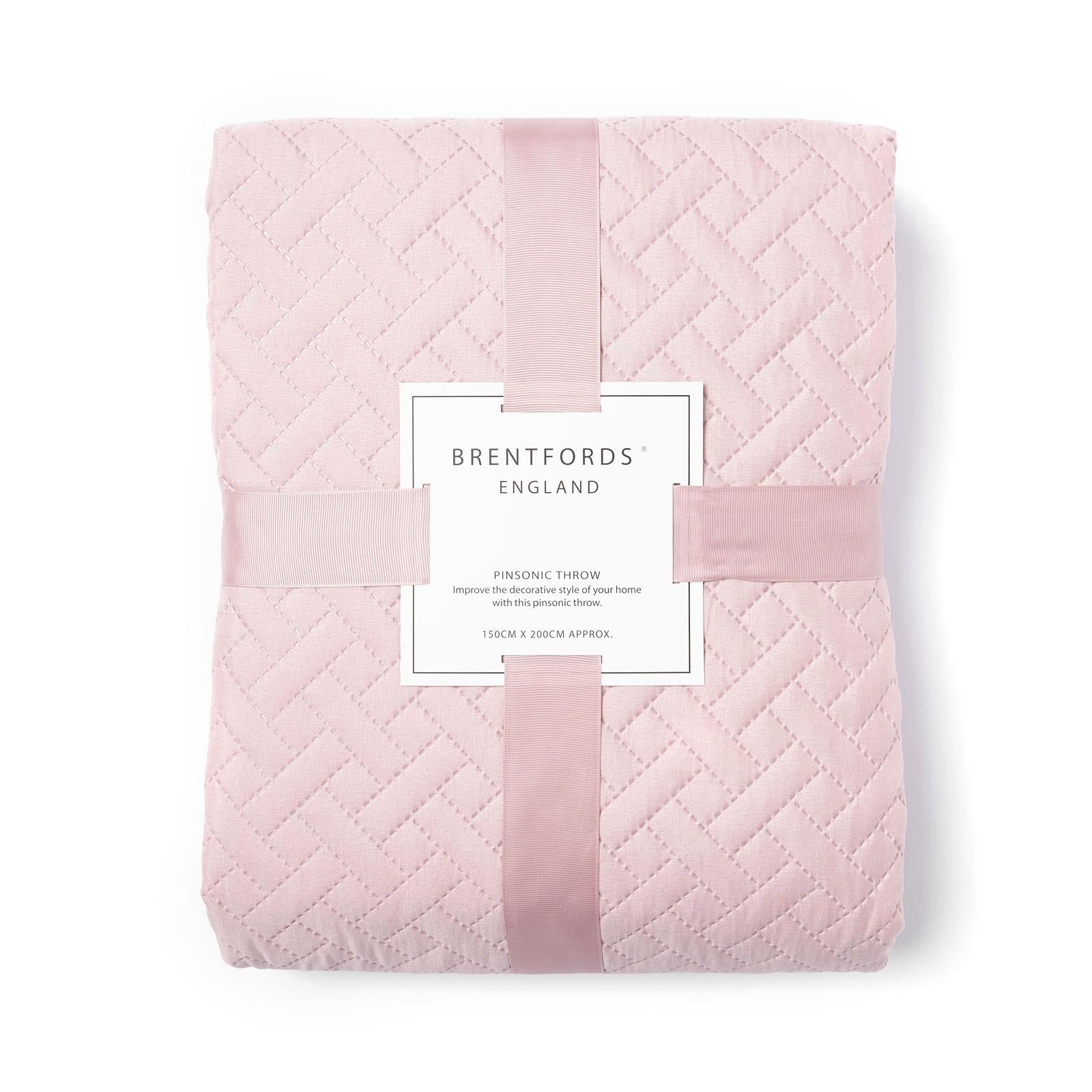 Brentfords Geo Quilted Bedspread Blanket Pinsonic Throw Large Sofa Comforter
