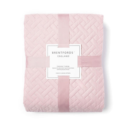 Brentfords Geo Quilted Bedspread Blanket Pinsonic Throw Large Sofa Comforter