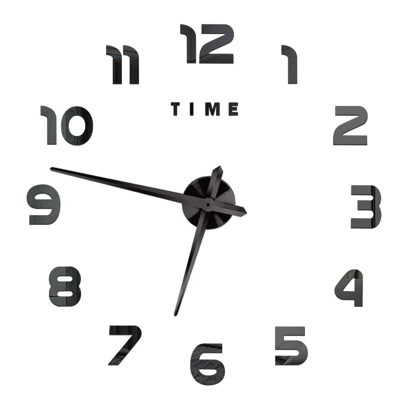 2D/3D Large Roman Numeral Acrylic Mirror Wall Quartz Clocks - Watch Home Decoration 